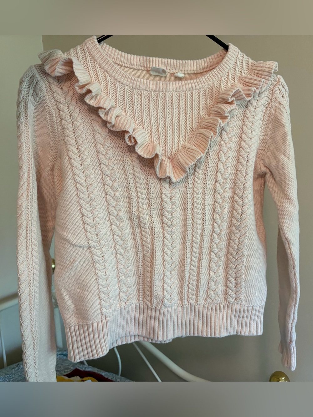 GAP Kids Pink Ruffle knit sweater